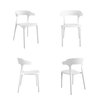 Cosco Novogratz Poolside Collection, Felix Stacking Dining Chairs, Indoor/Outdoor, White 2PK 87818WHT2E